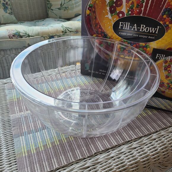 Vintage Fill-A-Bowl Clear Acrylic Party Centerpiece - Create A Unique Design - Picture 4 of 10